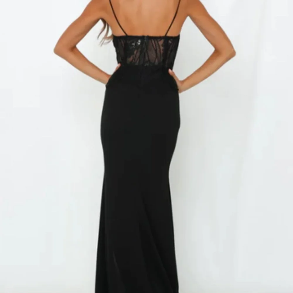 I COME ALIVE MAXI HELLO MOLLY DRESS BLACK